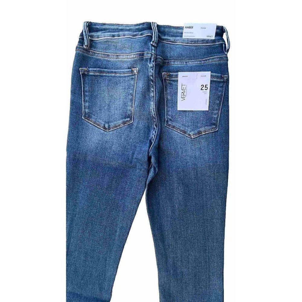 Vervet By Flying Monkey Amber Mid-Rise Skinny Jeans for Women - Size 25 - Picture 12 of 16